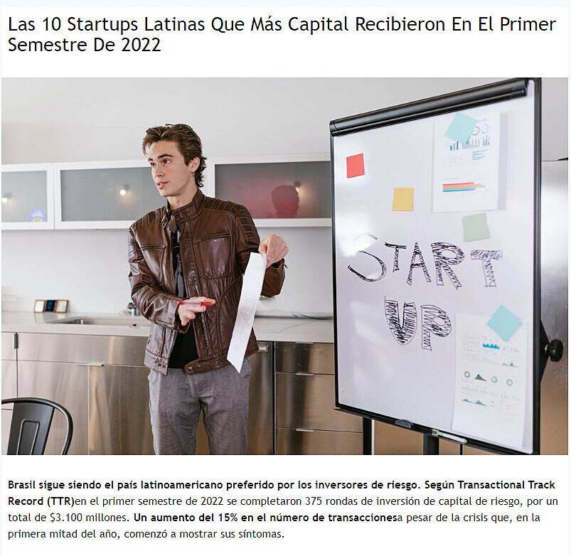 Las 10 Startups Latinas Que Ms Capital Recibieron En El Primer Semestre De 2022